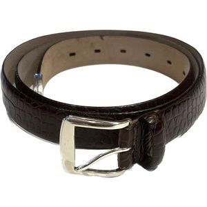 Perry Ellis Portfolio Italian Brown Calfskin Belt Size 42/105